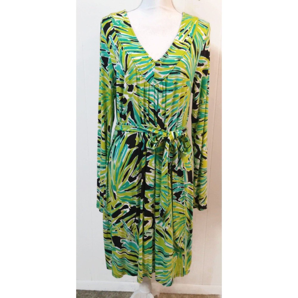 Lilly Pulitzer Green and Black Long Sleeve Dress